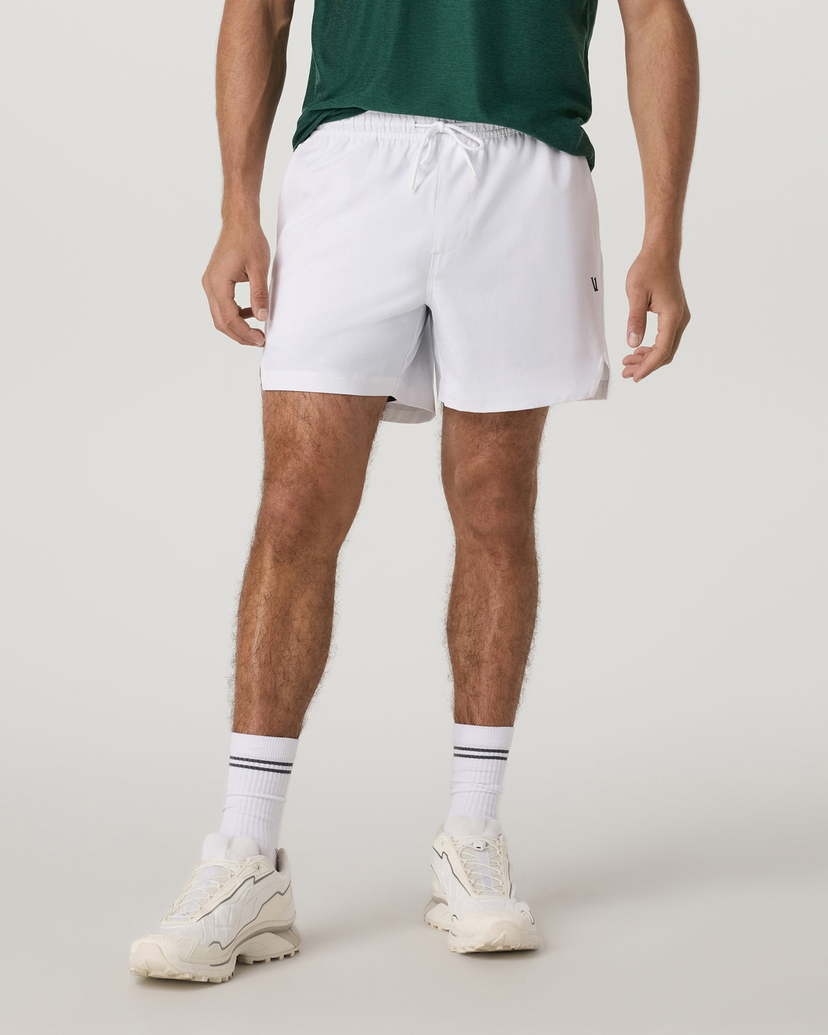 Crosscourt Short Unlined 5" Men's White Tennis Shorts - Image 2