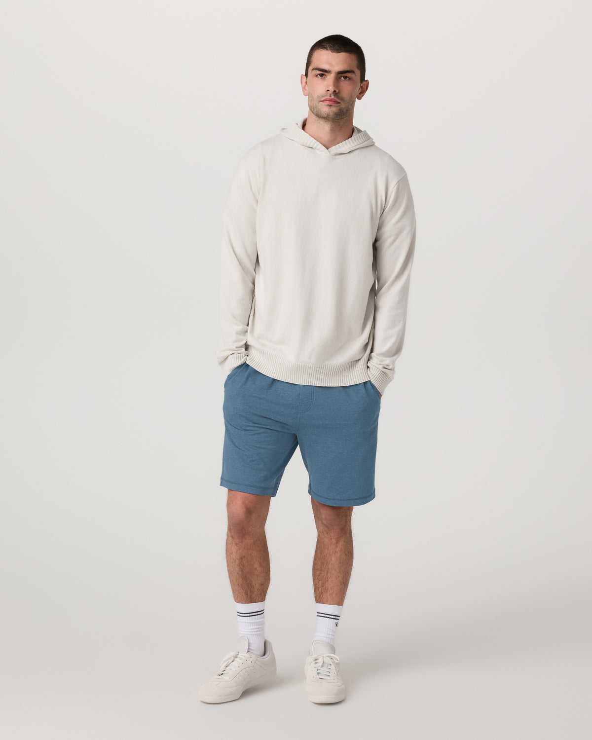 Coronado Short 8" Men's Pool Blue Heather Lounge Short - Image 4