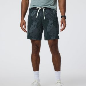 Kore Short Lined 7" Men's Black Leaves Athletic Shorts