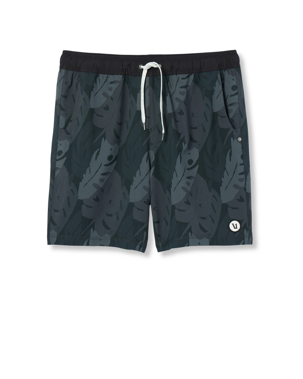 Kore Short Lined 7" Men's Black Leaves Athletic Shorts - Image 6
