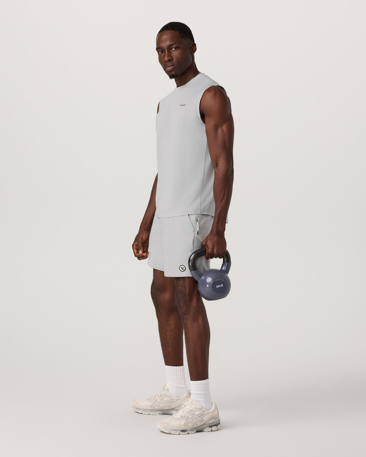 Maverick Volley Short Lined Men's Sky Grey Swim Shorts - Image 5