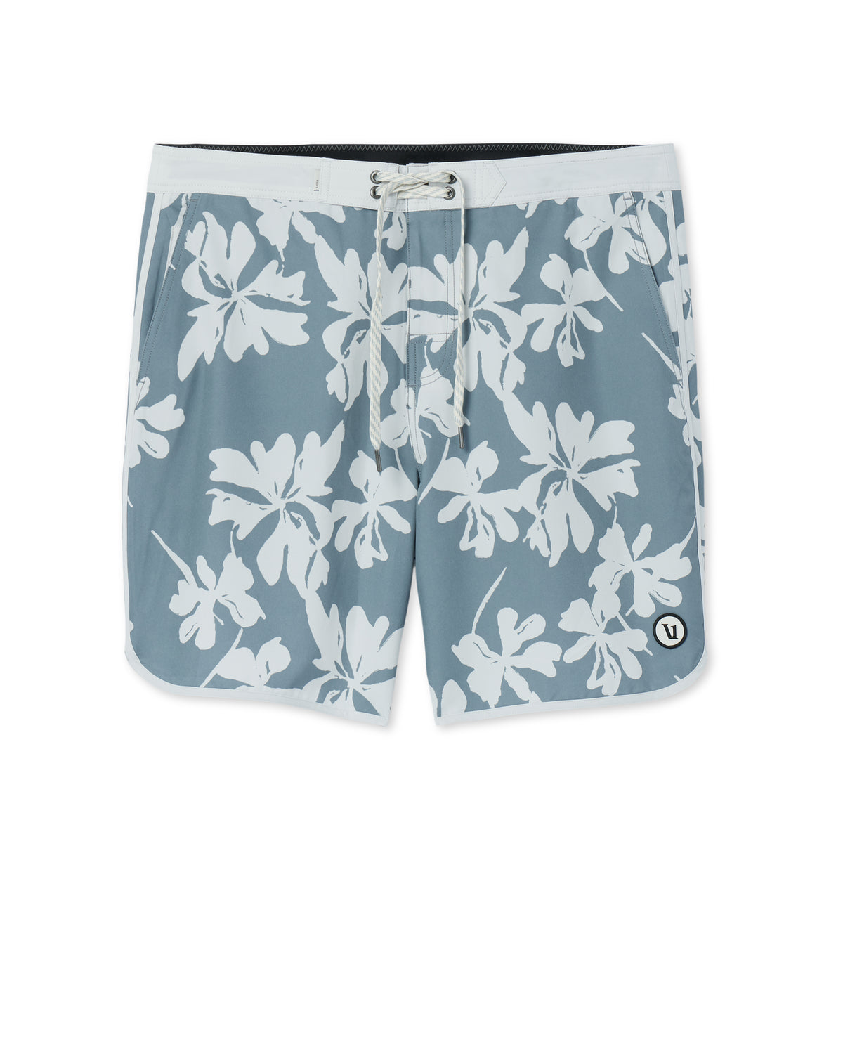 Cruise Boardshort Dusty Blue Plumeria - Image 4