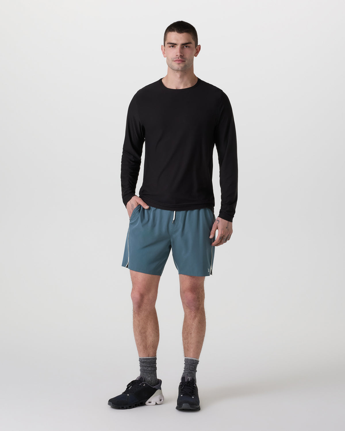 Trail Short 2.0 Pacific/Heather Grey Running Shorts - Image 3