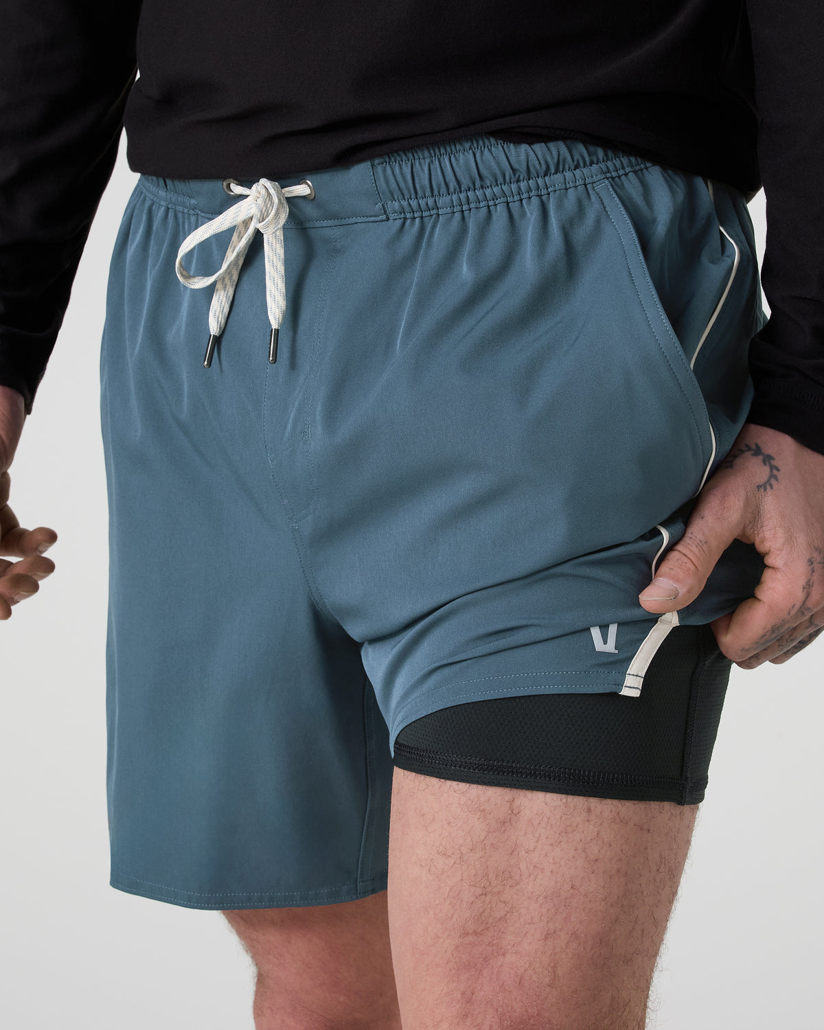 Trail Short 2.0 Pacific/Heather Grey Running Shorts - Image 5