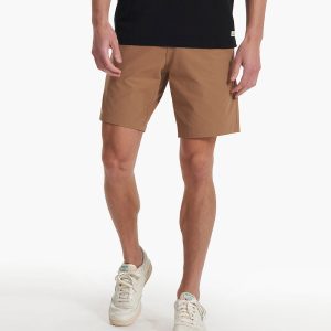 Meta Short Camel Brown Relaxed Fit Chino Shorts