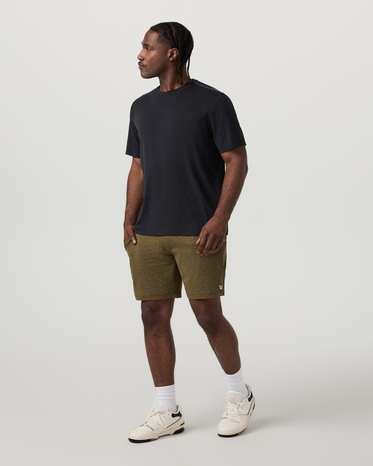 Ponto Short Men's Moss Green Heather Shorts - Image 3