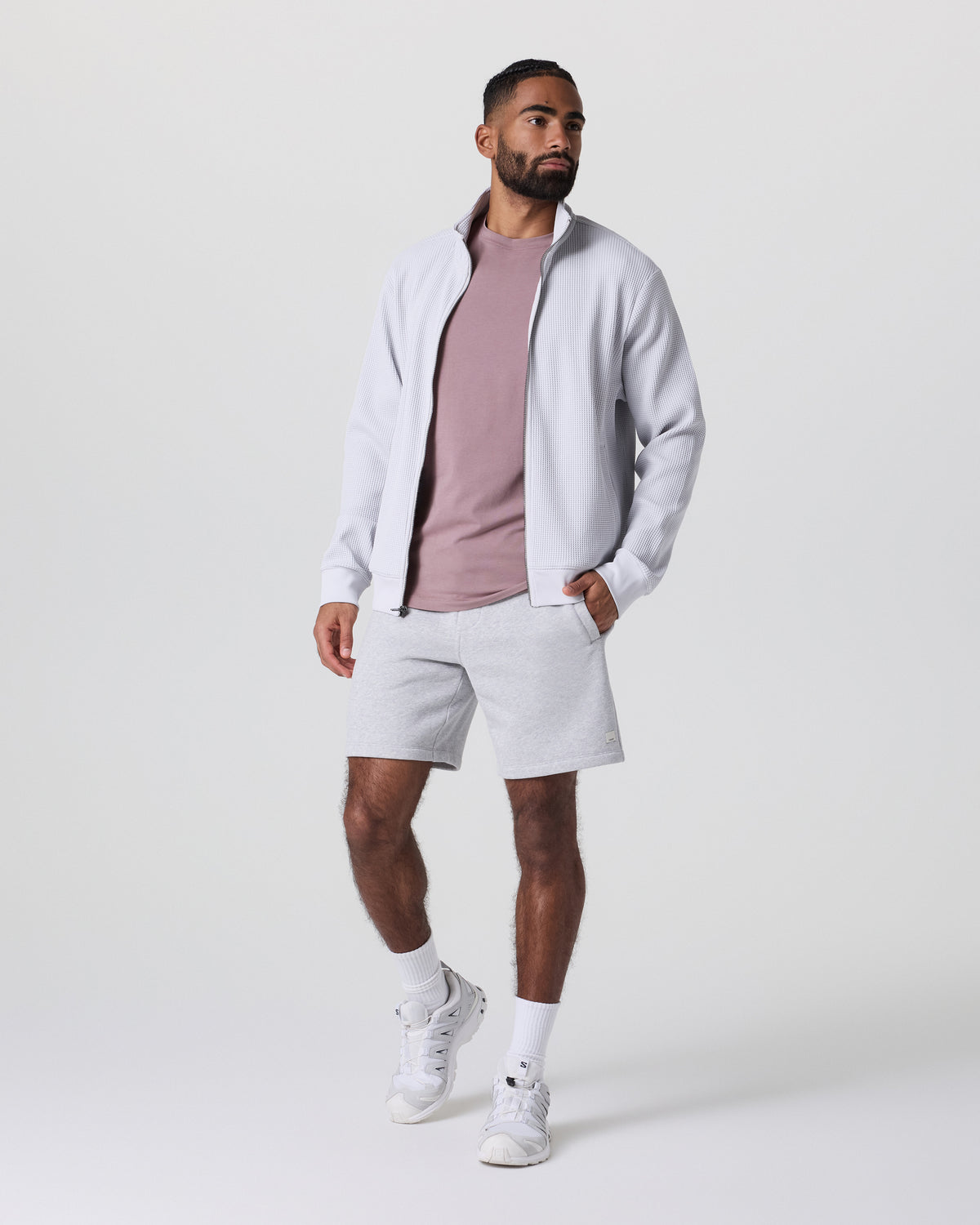 Seaside Short Classic Fit 8" Light Heather Grey - Image 4