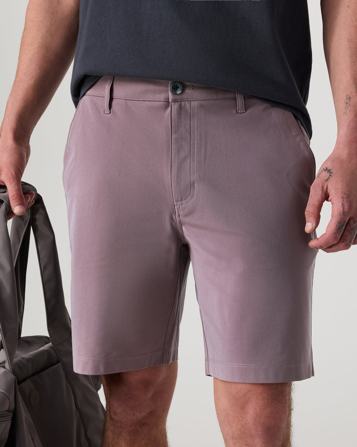 Meta Short 8" Men's Dusty Plum Classic Chino Shorts - Image 2