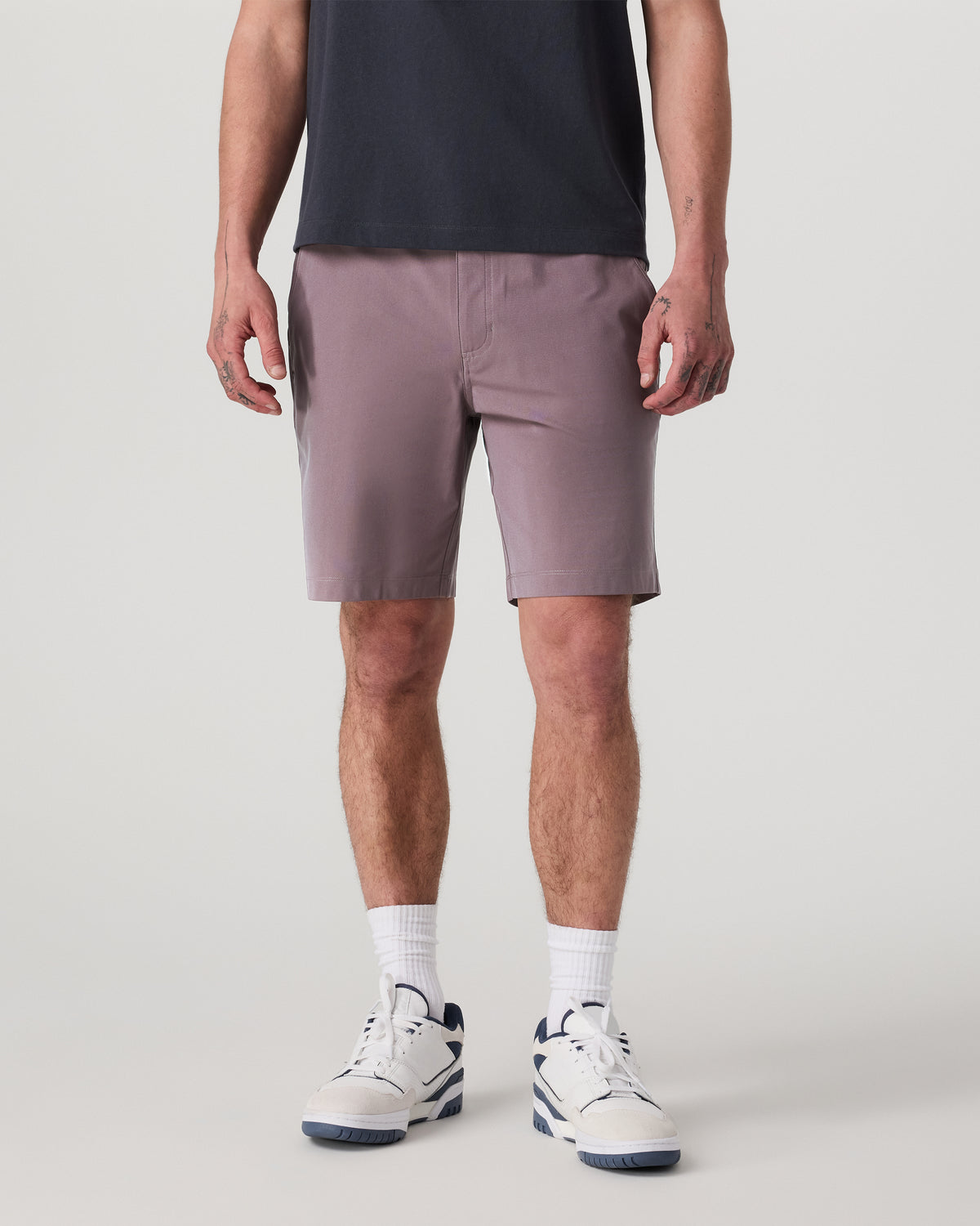 Meta Short 8" Men's Dusty Plum Classic Chino Shorts - Image 5