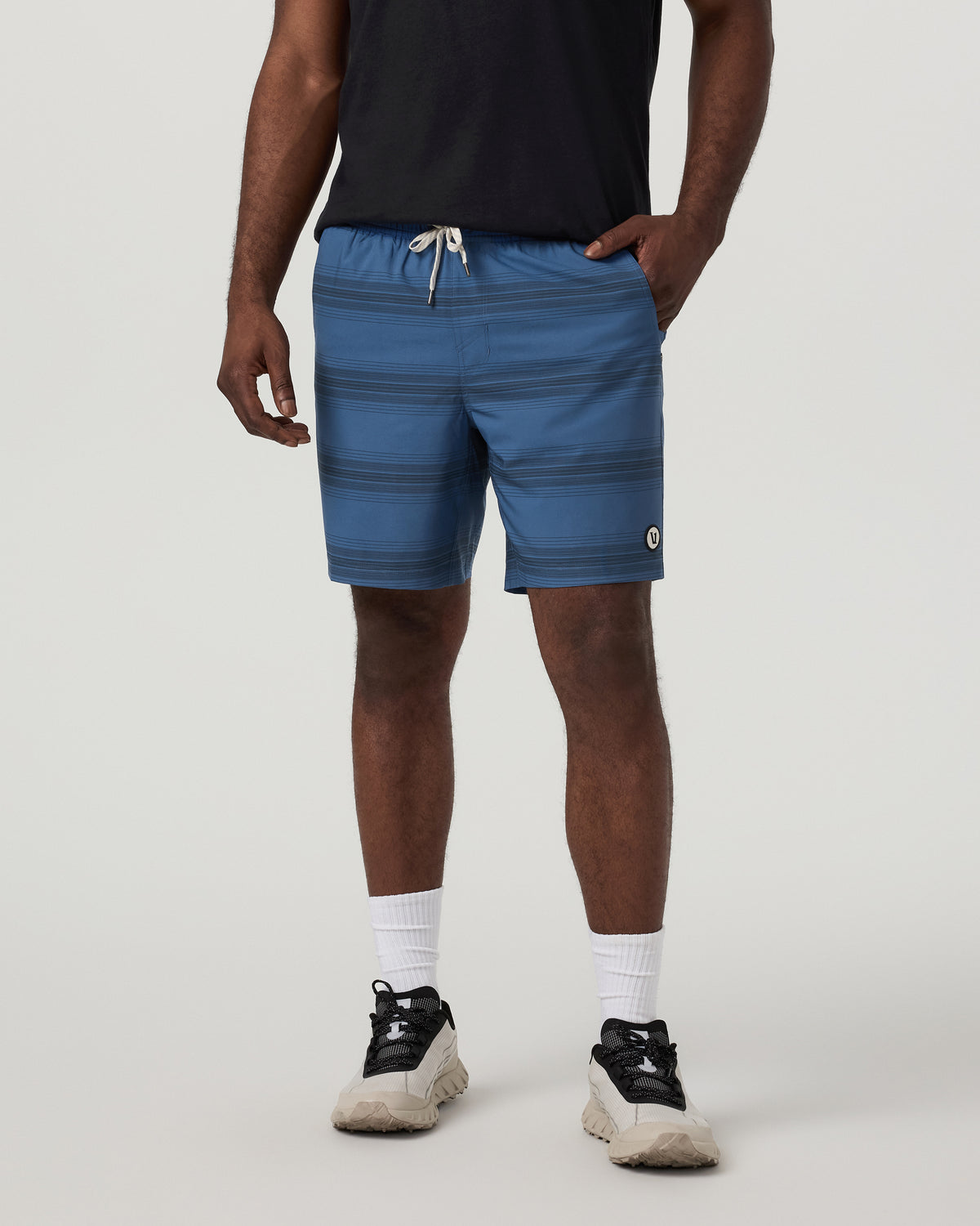 Kore Short Lined 7" Sea Gradient Stripe Athletic Shorts
