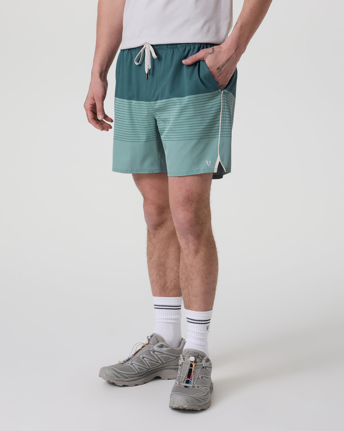 Trail Short 2.0 Light Deep Sea Stripe/Salt