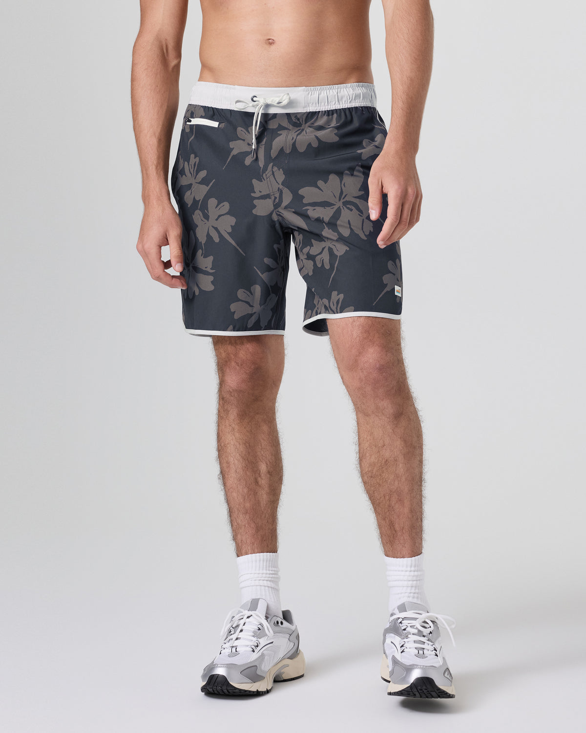 Banks Short Dark Pewter Plumeria Athletic Shorts