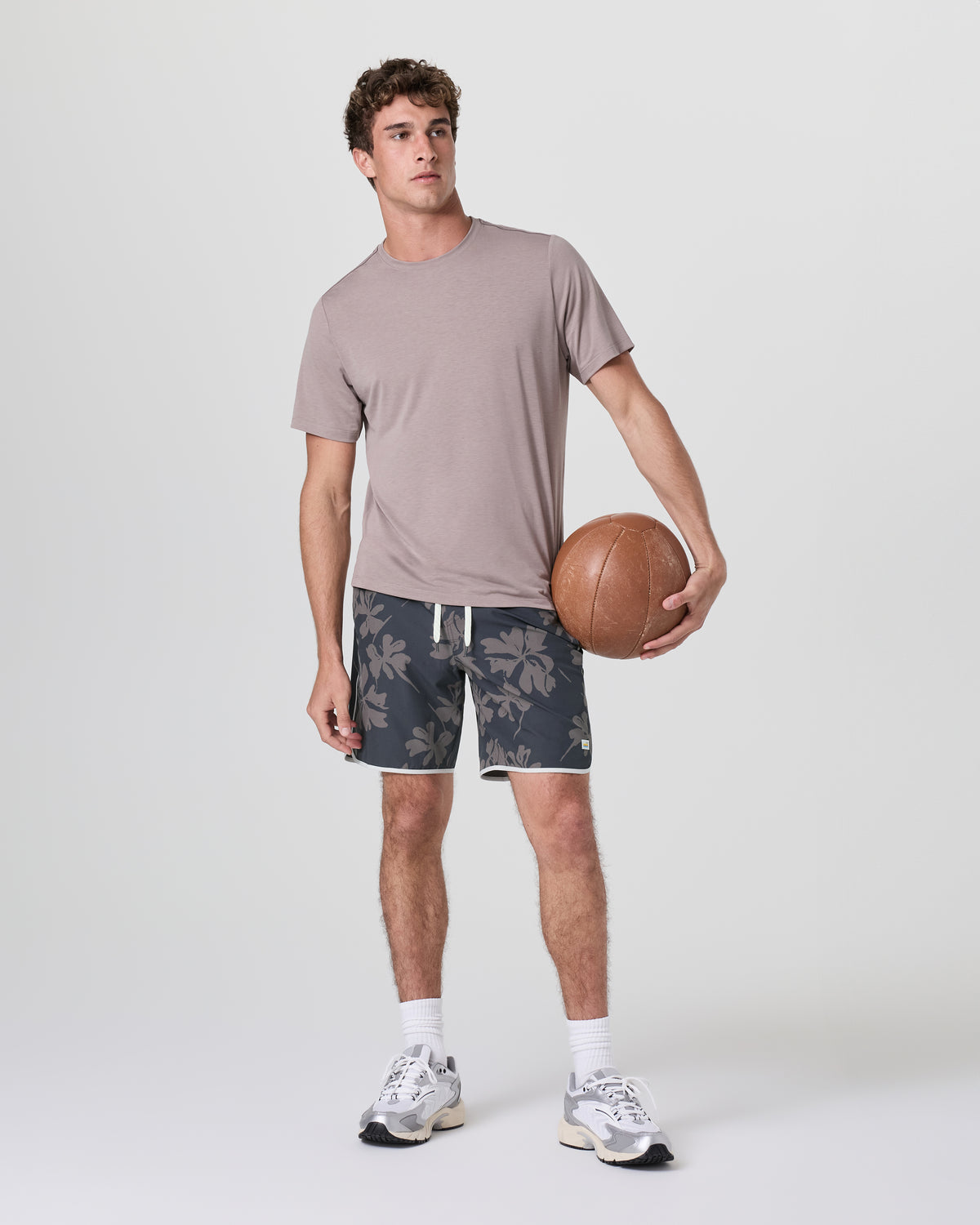 Banks Short Dark Pewter Plumeria Athletic Shorts - Image 4