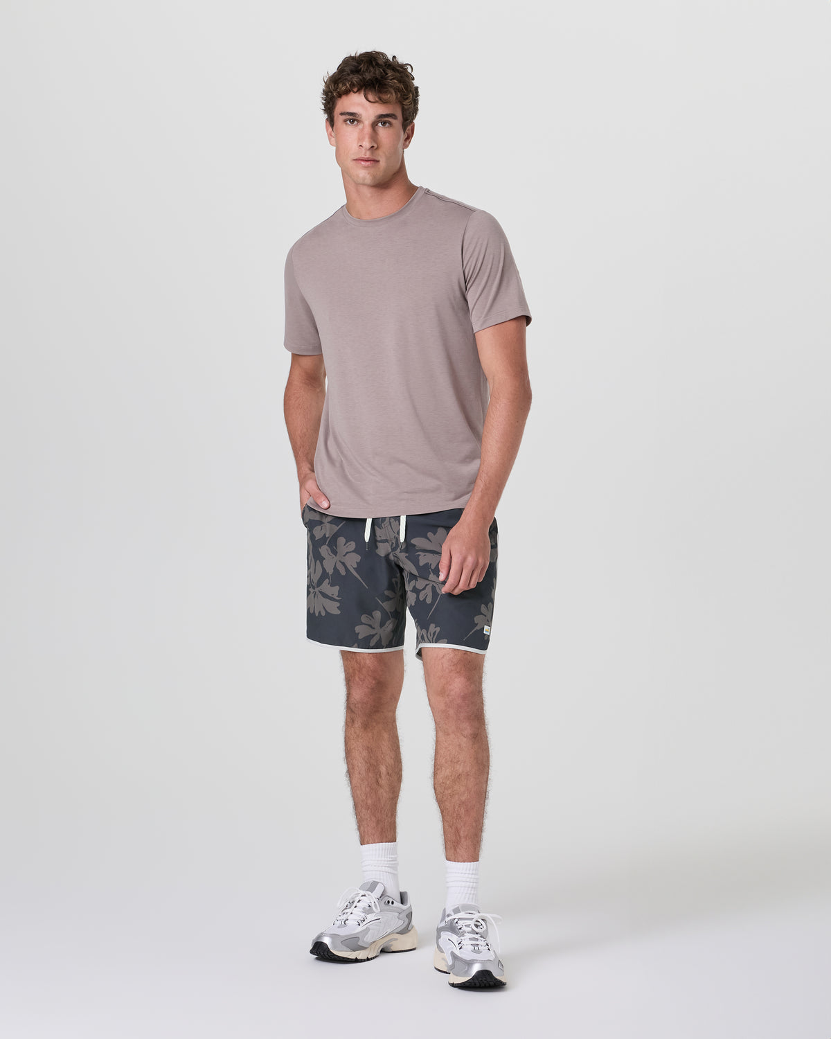 Banks Short Dark Pewter Plumeria Athletic Shorts - Image 5
