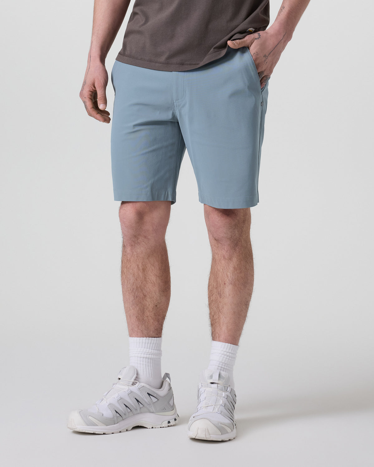 Meta Short 8" Dusty Blue Chino Shorts - Image 2
