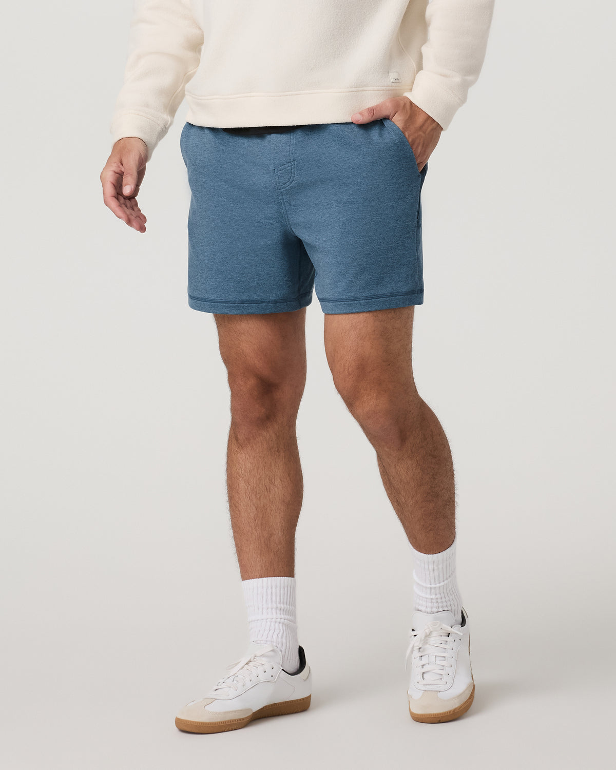 Coronado Short 5" Men's Pool Blue Heather Lounge Shorts - Image 3