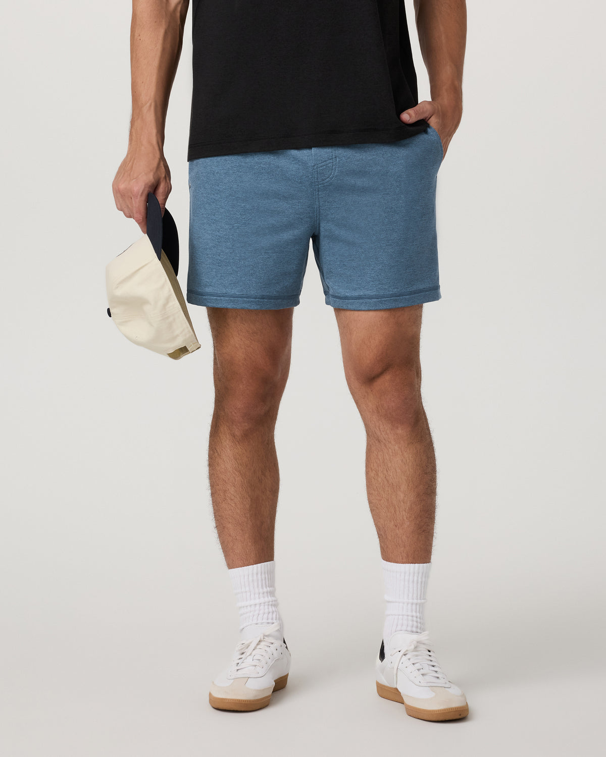 Coronado Short 5" Men's Pool Blue Heather Lounge Shorts - Image 5