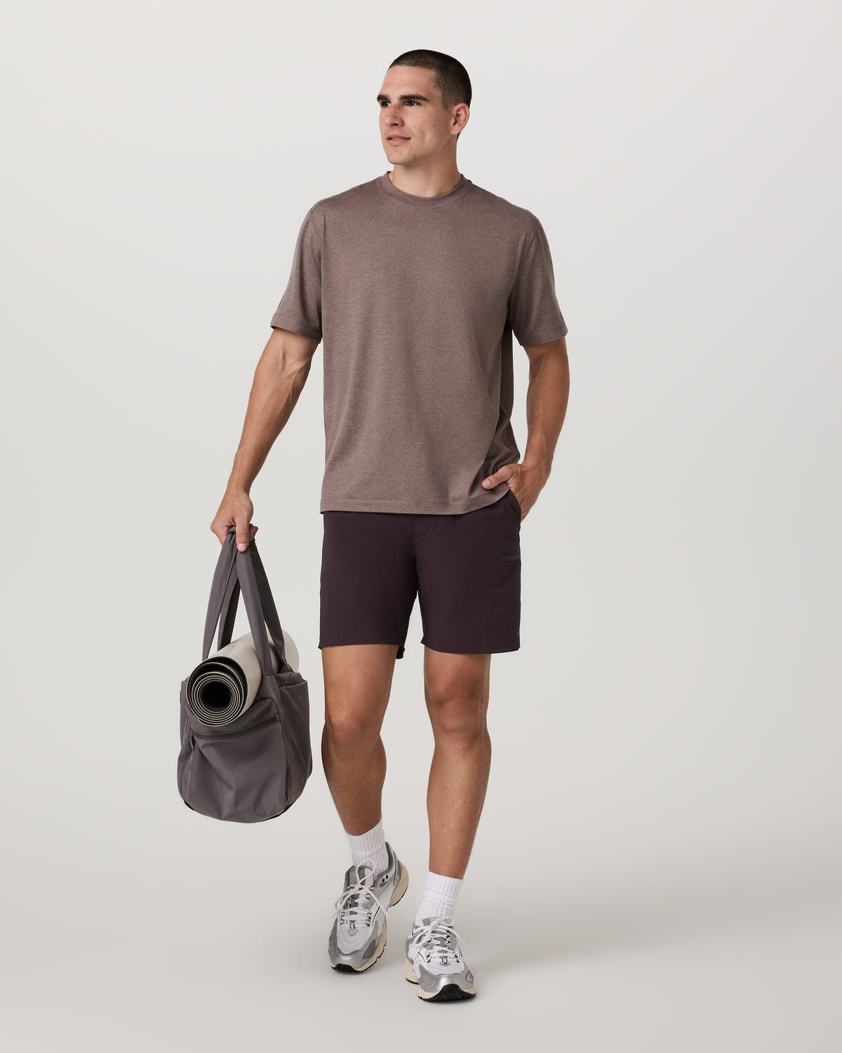 Grafton Short Lined 7" Men's Raisin Training Shorts - Image 5