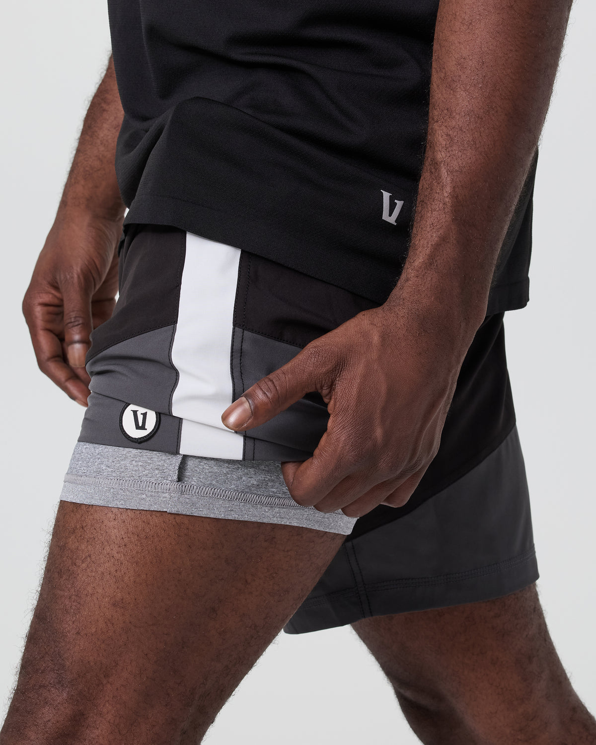 Kore Short X1 Lined Classic Fit 7" Black/Dark Pewter/Salt - Image 3