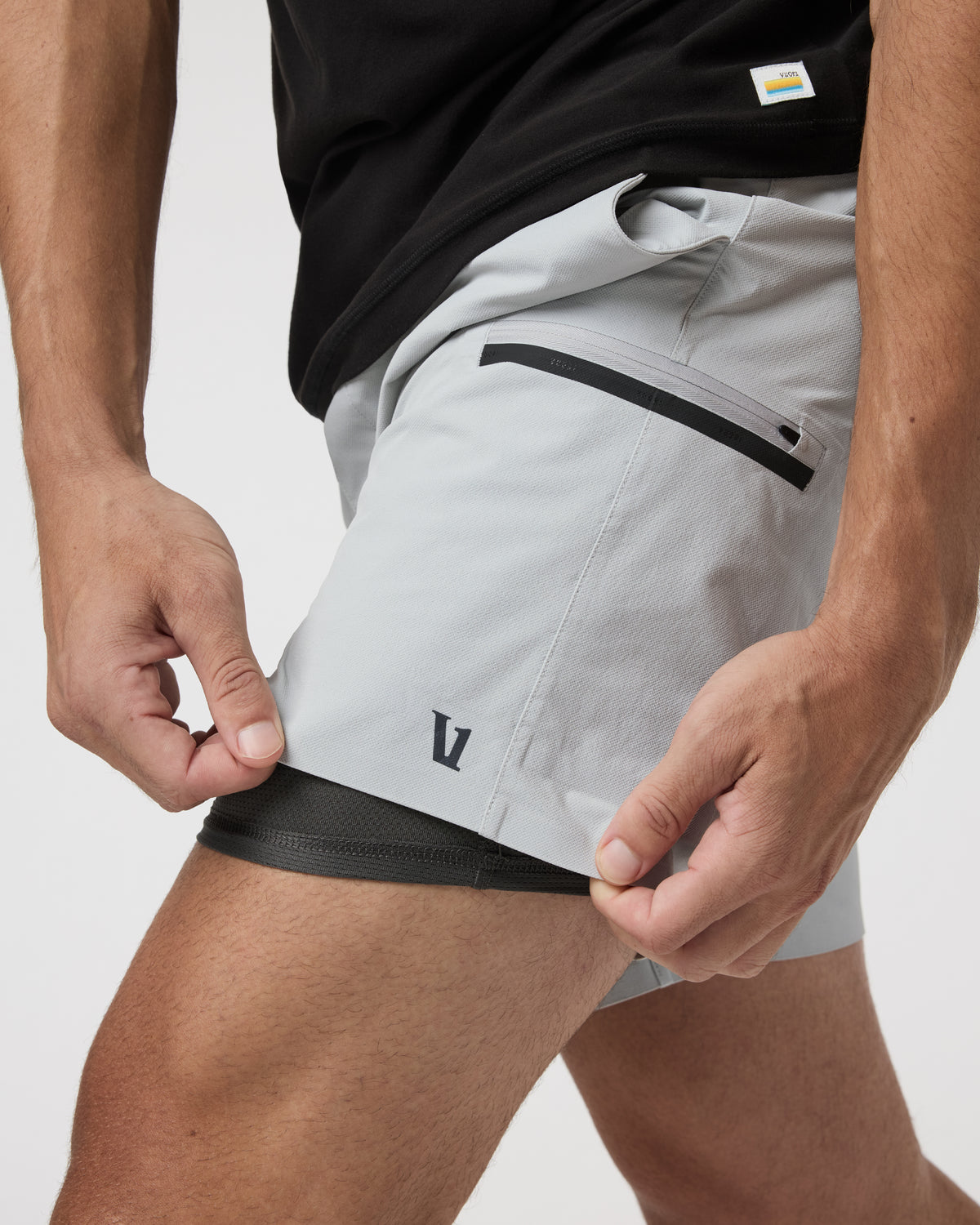 Grafton Short Lined Classic Fit 7" Sky Grey - Image 2