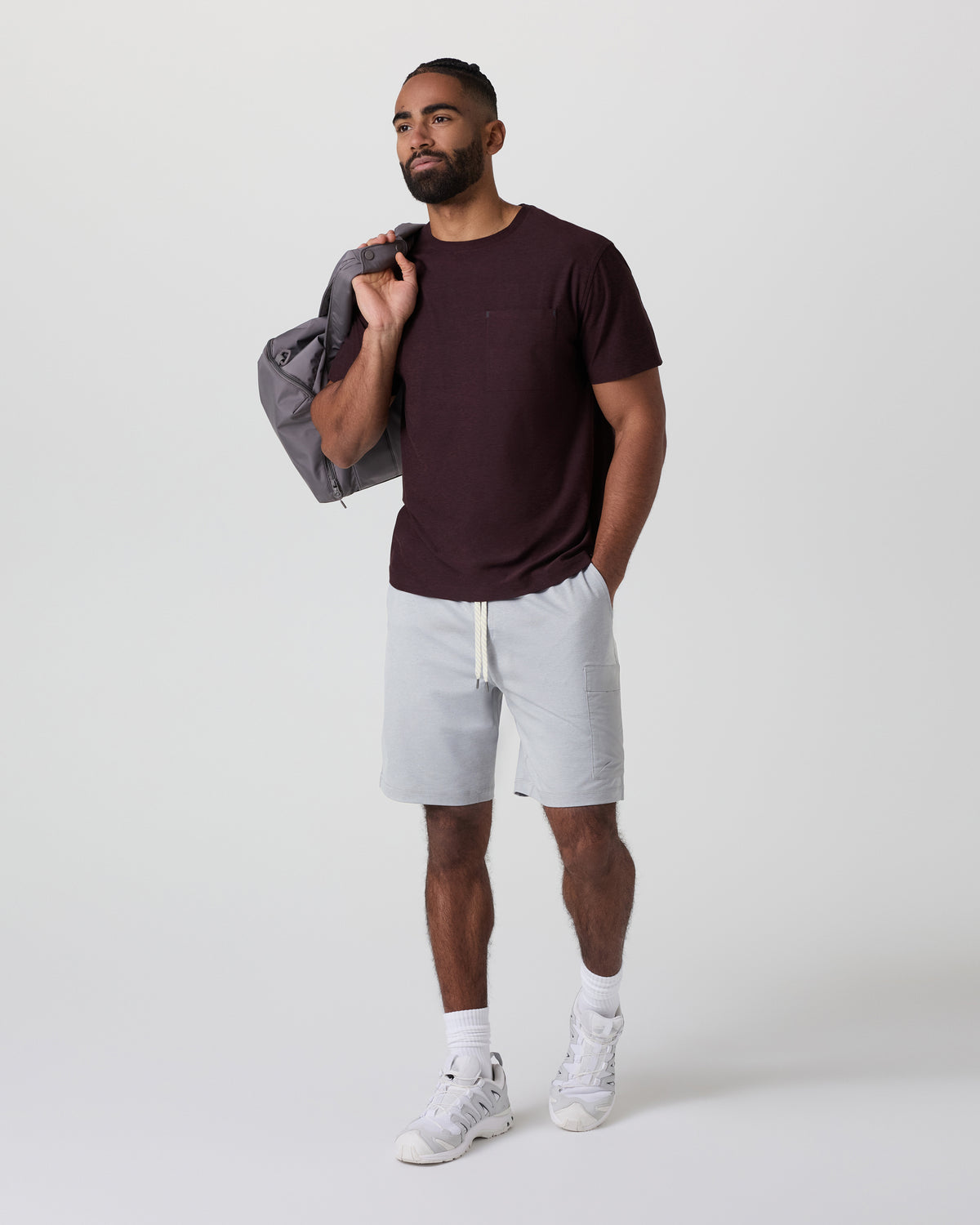 Sunday Performance Utility Short Classic Fit 8" Platinum Heather - Image 5