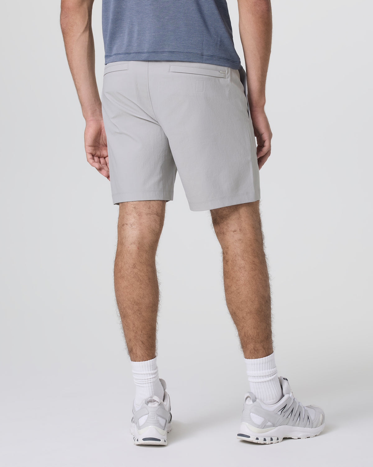 Cascade Crinkle Elastic Waist Short Classic Fit 8" Fog - Image 3
