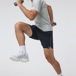 Trail Short 2.0 Black/Heather Grey Running Shorts