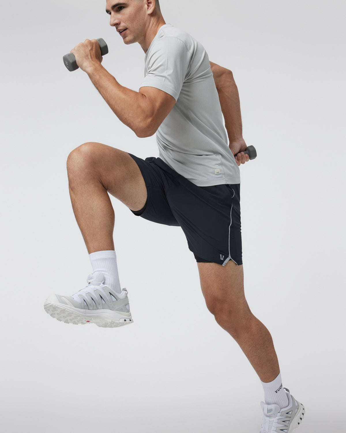 Trail Short 2.0 Black/Heather Grey Running Shorts