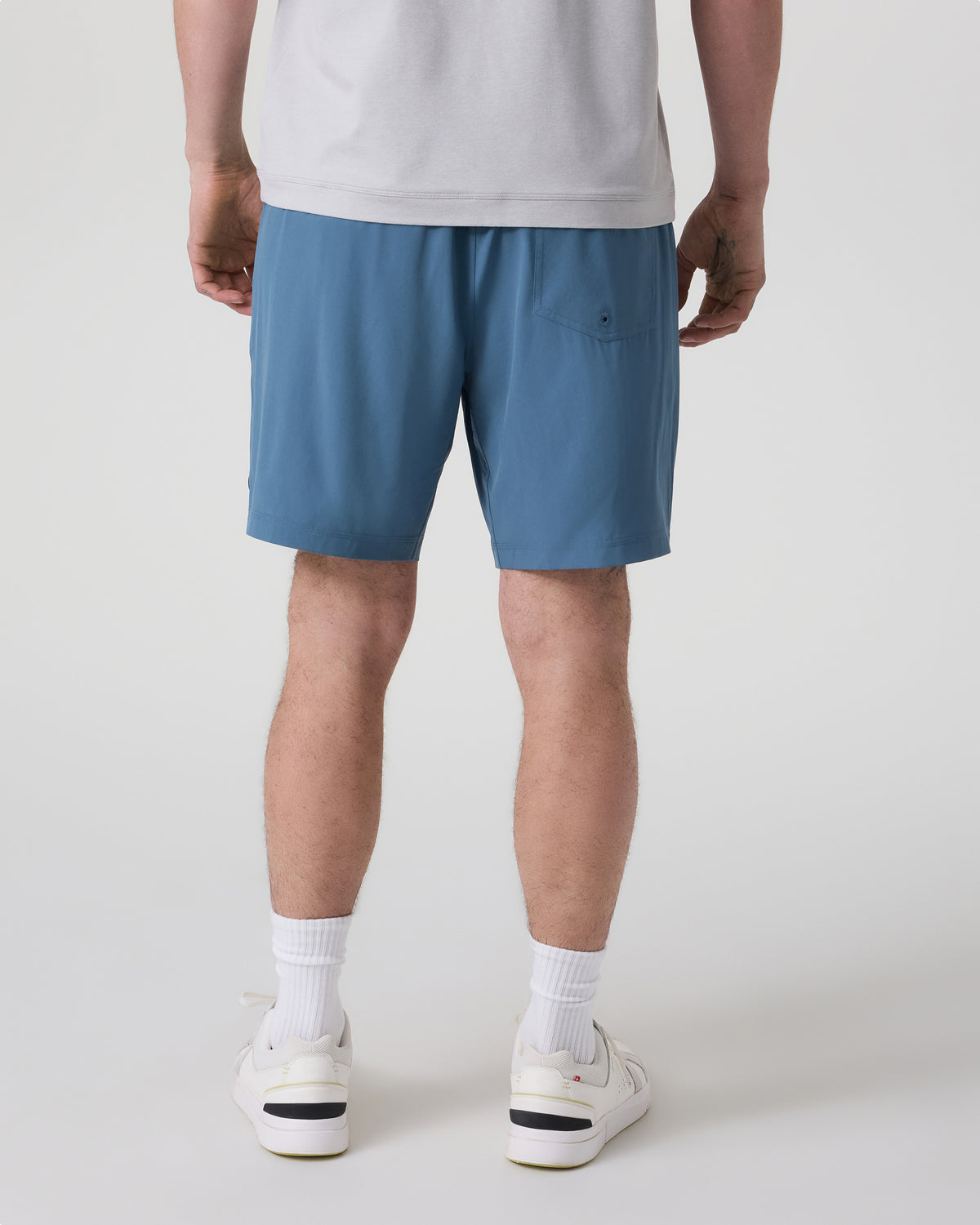 Kore Short Lined 7" Men's Pool Blue Tonal Athletic Shorts - Image 3