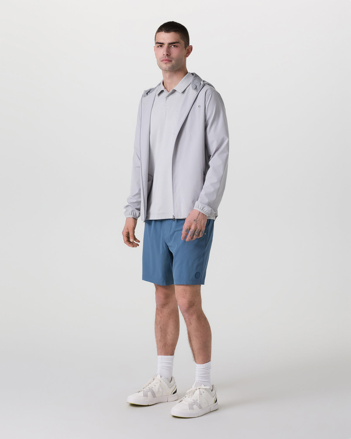 Kore Short Lined 7" Men's Pool Blue Tonal Athletic Shorts - Image 4