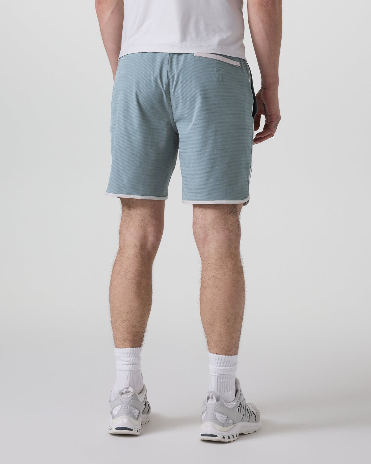 Banks Short Dusty Blue Slub Stripe Athletic Shorts - Image 2