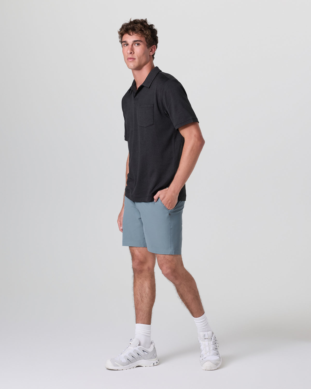 Meta Short Classic Fit 6" Dusty Blue Chino Shorts - Image 4