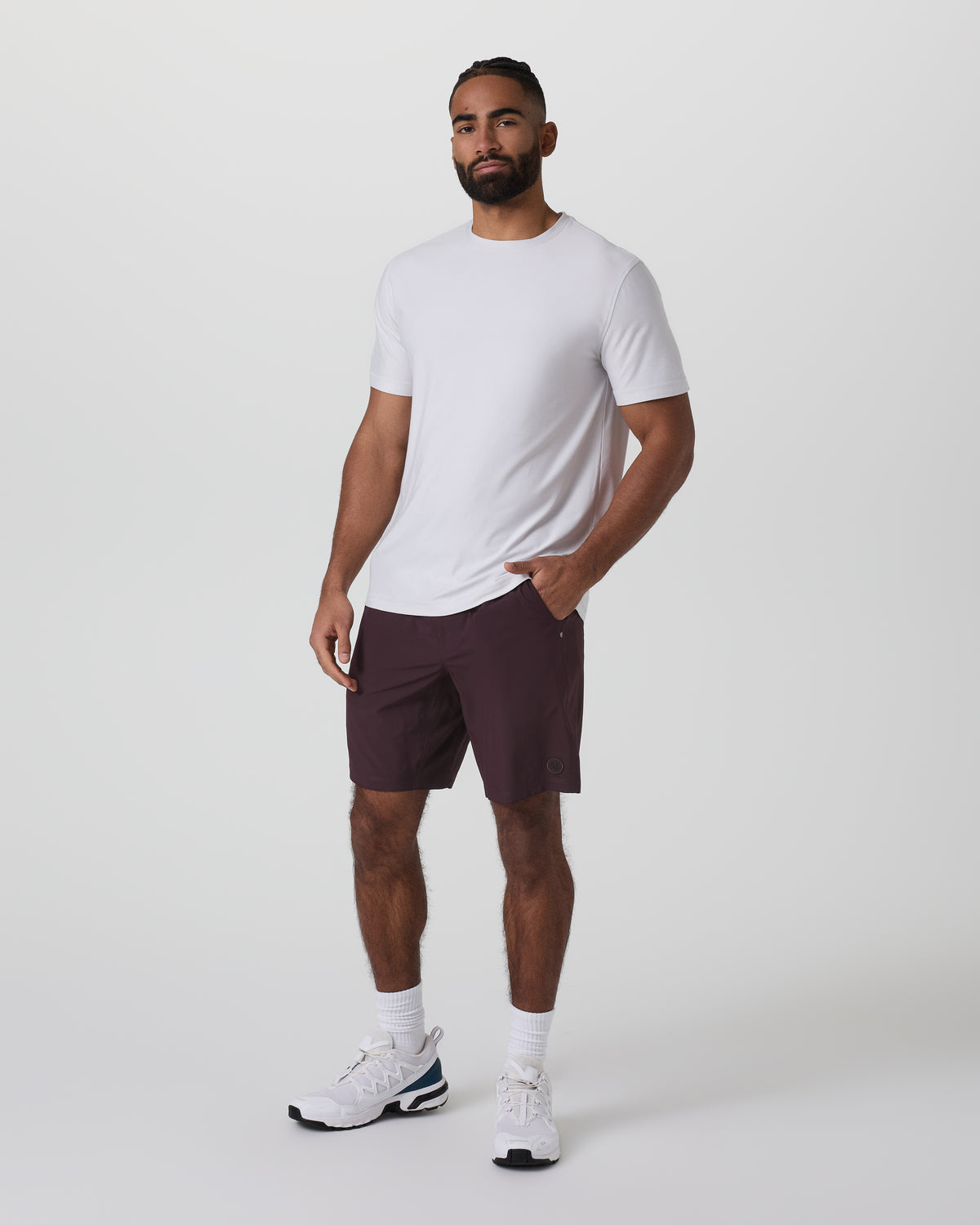 Kore Short Lined 9" Raisin Tonal Athletic Shorts - Image 4