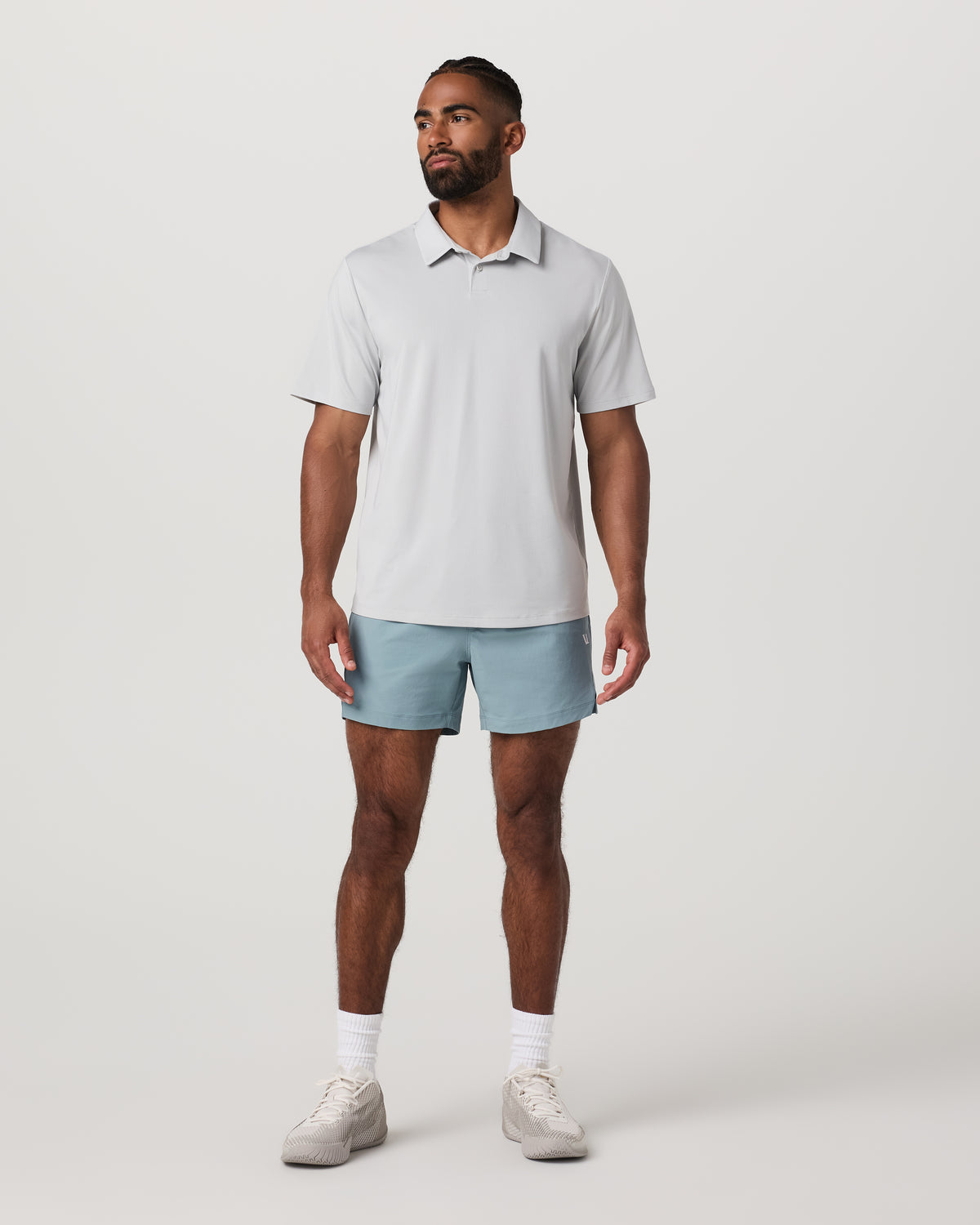 Crosscourt Short Unlined 5" Men's Mist Tennis Shorts - Image 5