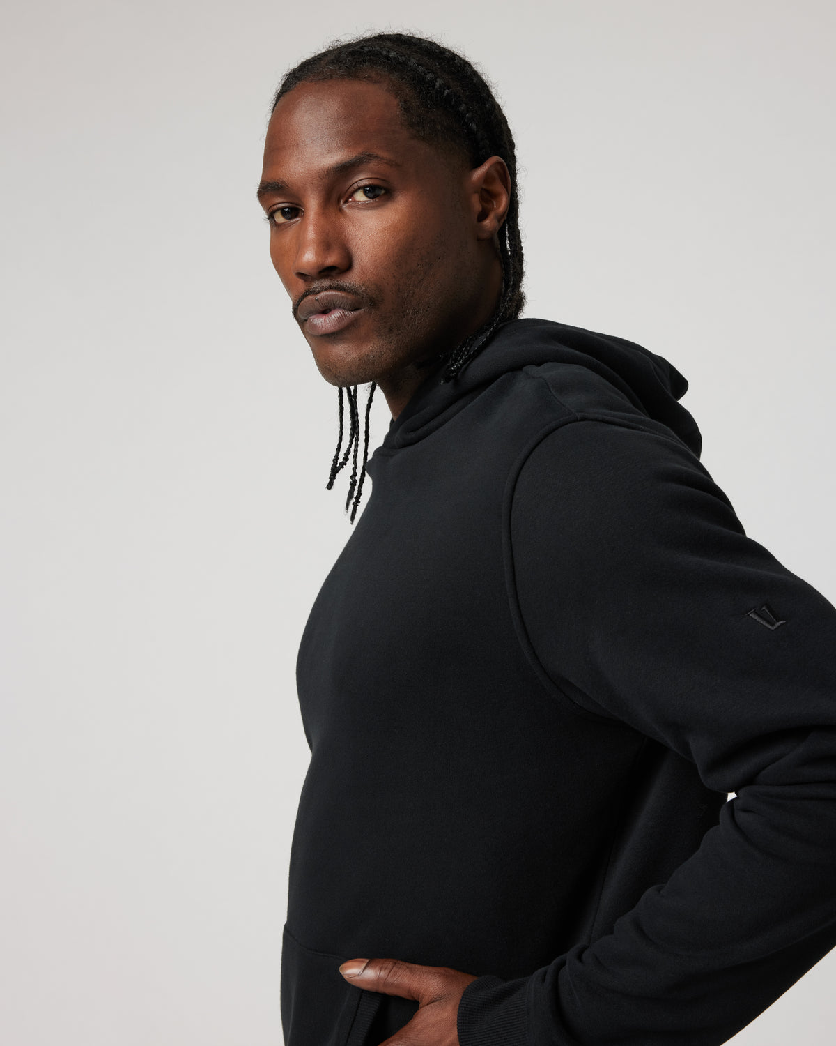 Seaside Pullover Hoodie Men's Black Fleece Hoodie - Image 2