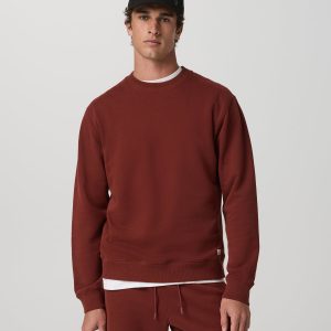 Cypress Vintage Crew Men's Firebrick Fleece Pullover