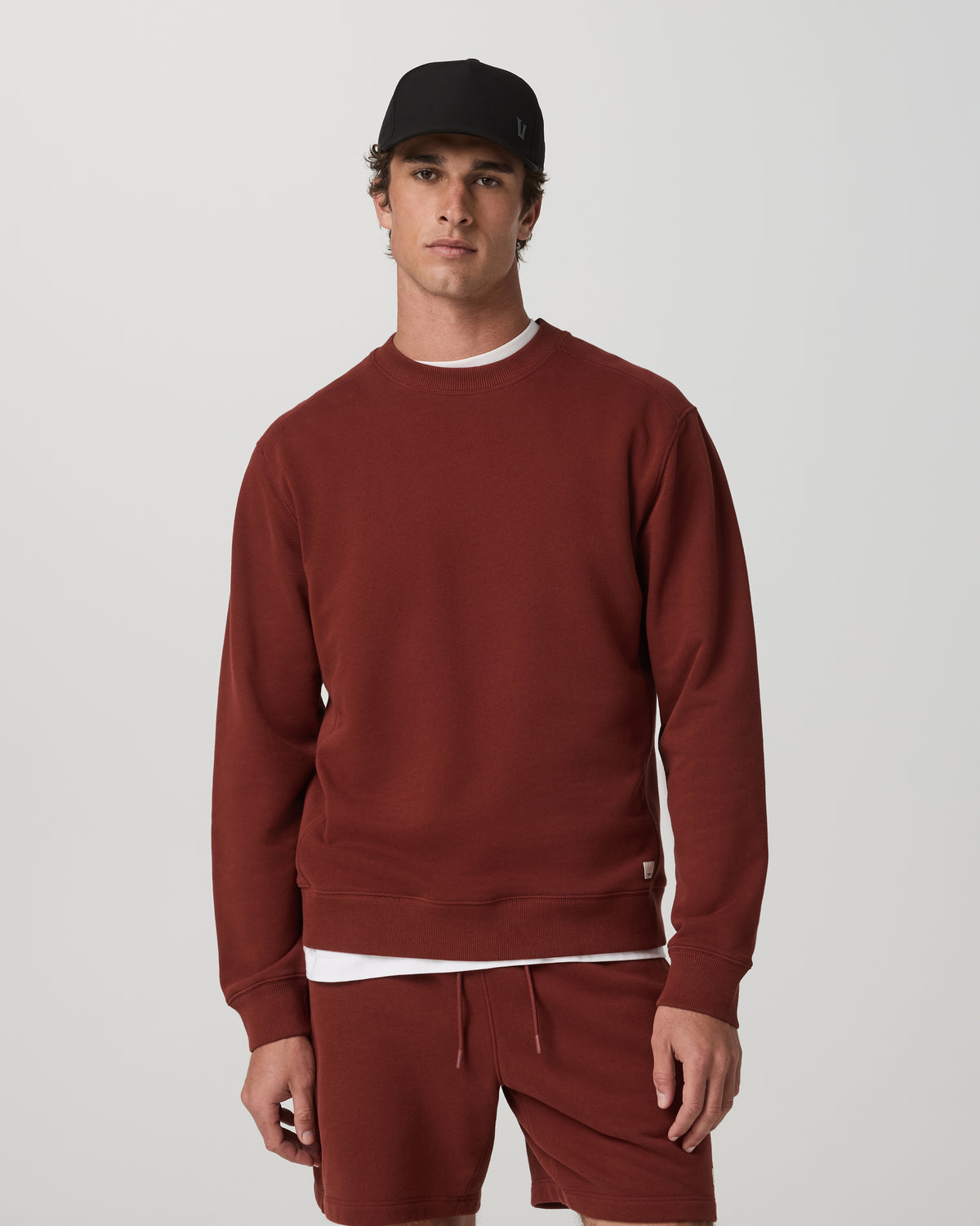 Cypress Vintage Crew Men's Firebrick Fleece Pullover