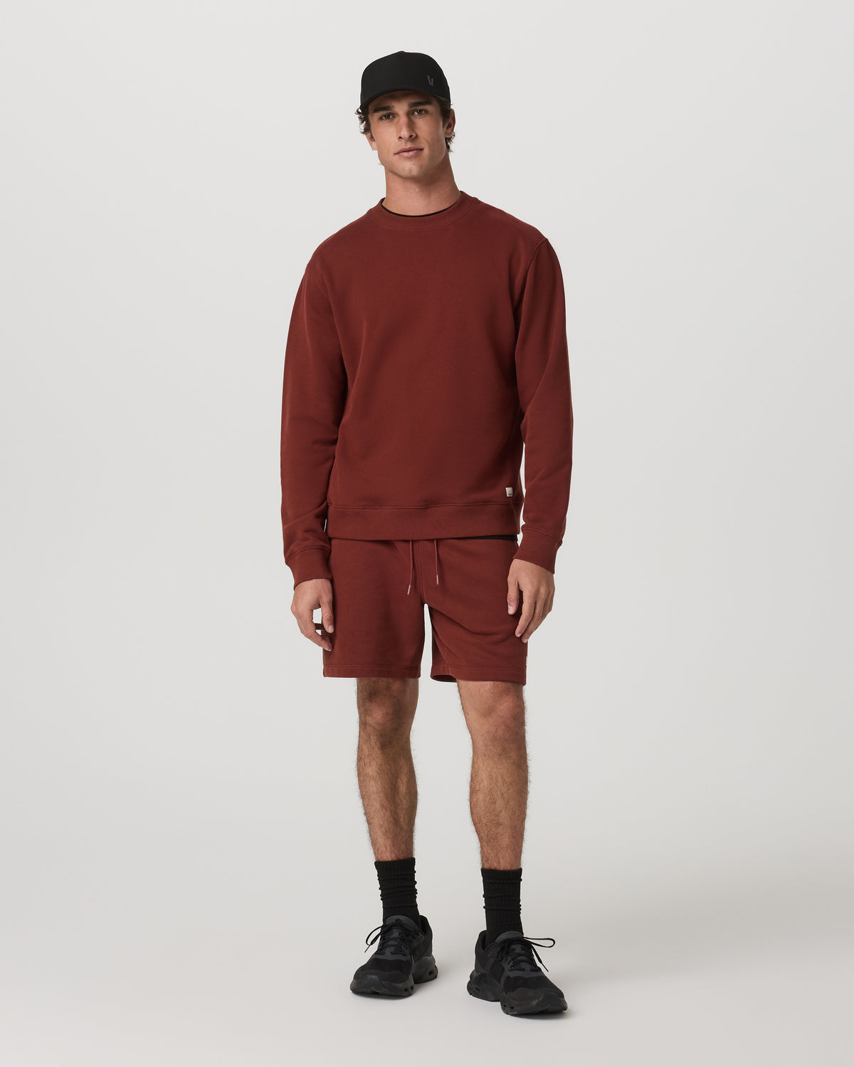 Cypress Vintage Crew Men's Firebrick Fleece Pullover - Image 4