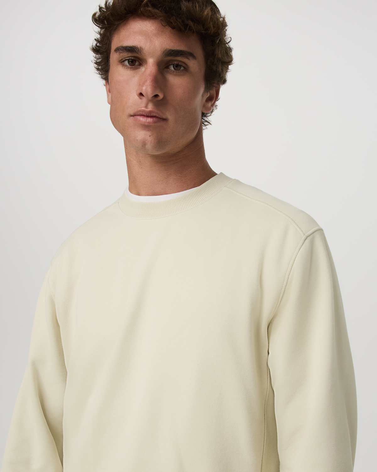 Cypress Vintage Crew Men's Sandalwood Fleece Pullover - Image 2