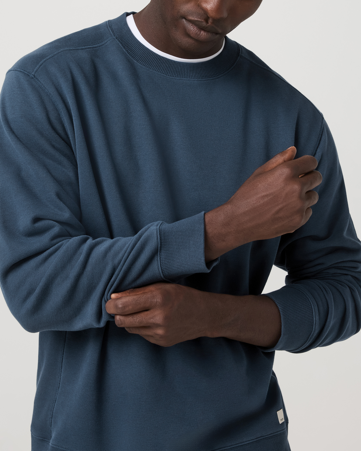 Cypress Vintage Crew Men's Ocean Blue Fleece Pullover - Image 2