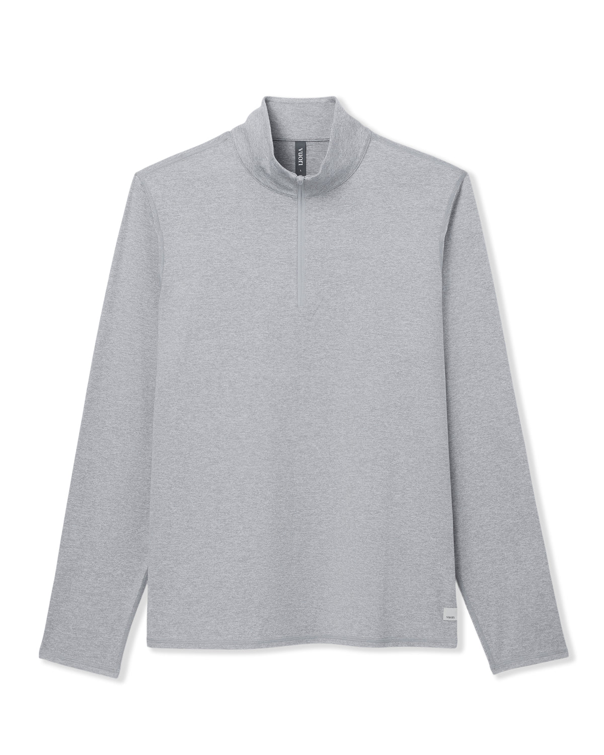 Ponto Half Zip Mock Neck Light Heather Grey - Image 6
