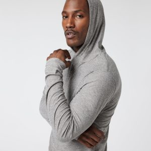 Strato Tech Hoodie Men's Heather Grey Workout Hoodie