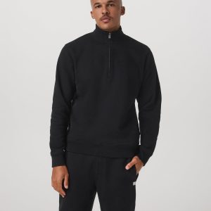 Seaside 1/2 Zip Classic Men's Black Pullover