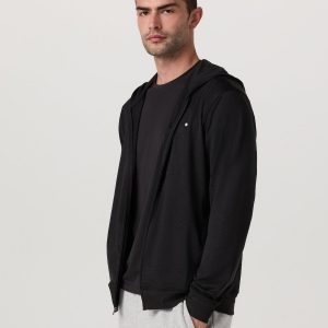 Ponto Full Zip Hoodie Men's Black Heather Hoodie