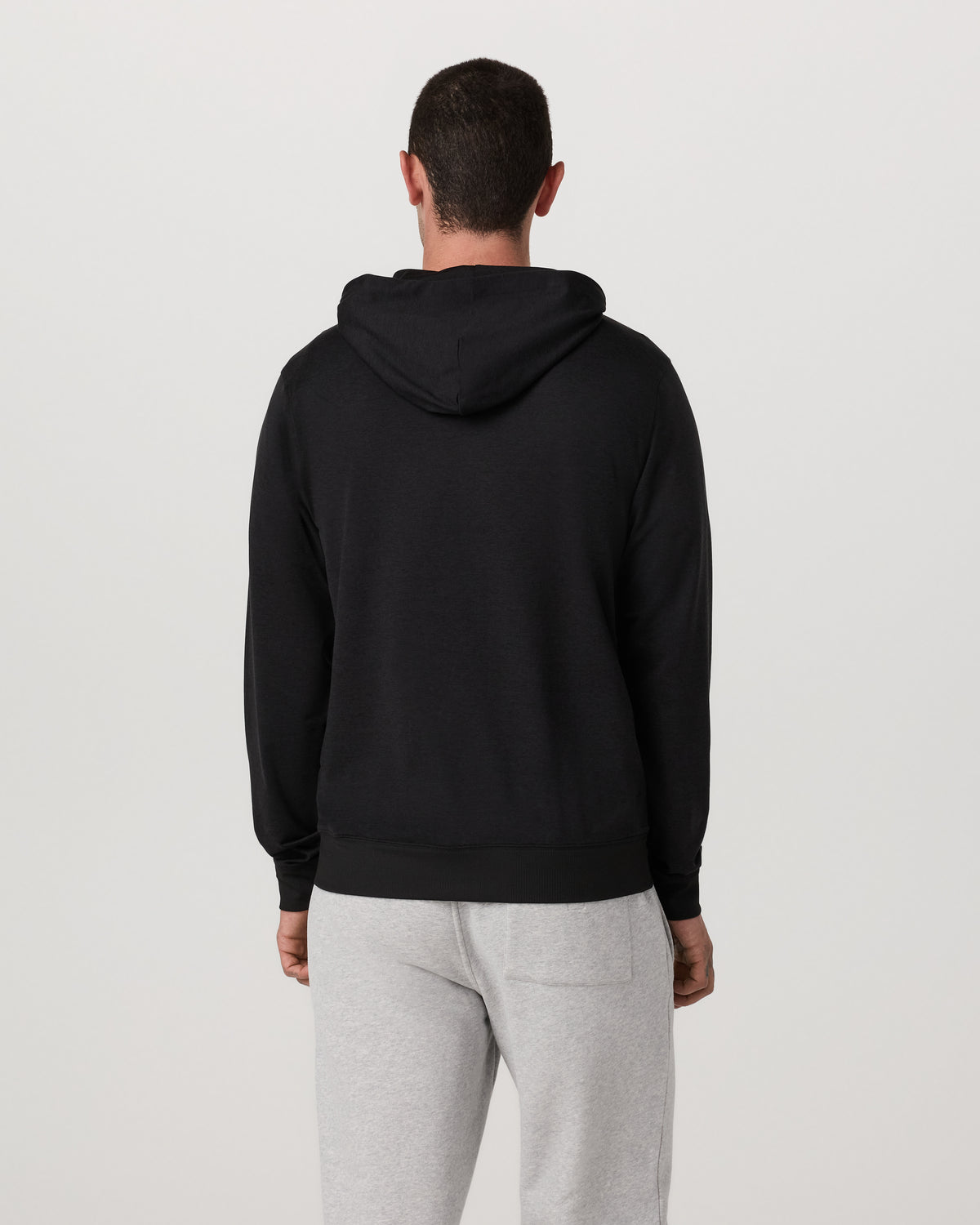 Ponto Full Zip Hoodie Men's Black Heather Hoodie - Image 3
