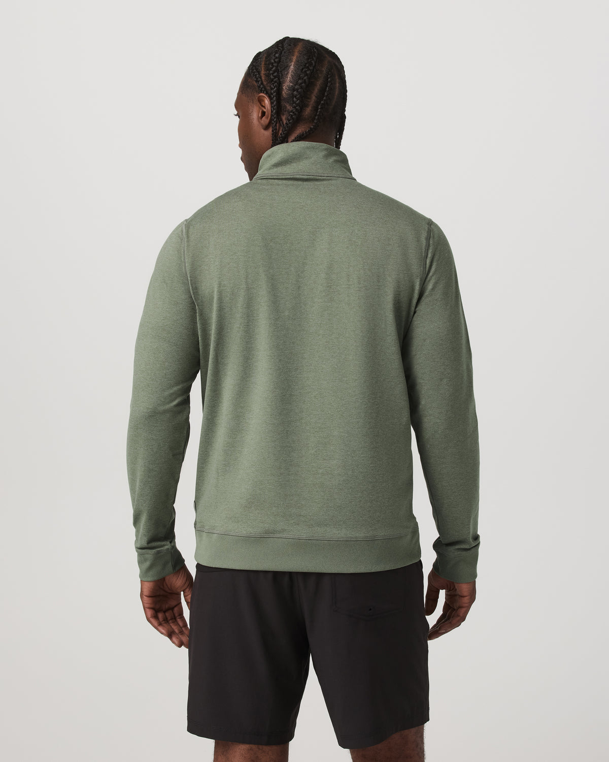 Coronado Half Zip Men's Light Oregano Heather Pullover - Image 3