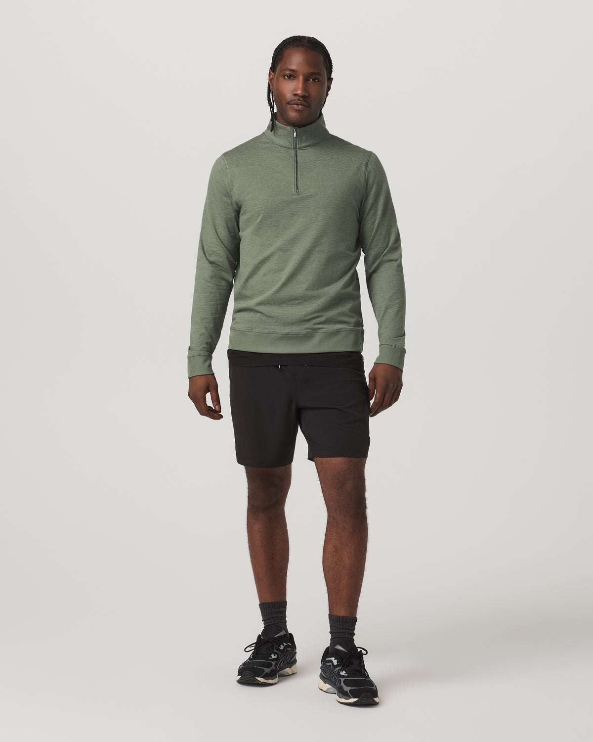 Coronado Half Zip Men's Light Oregano Heather Pullover - Image 4