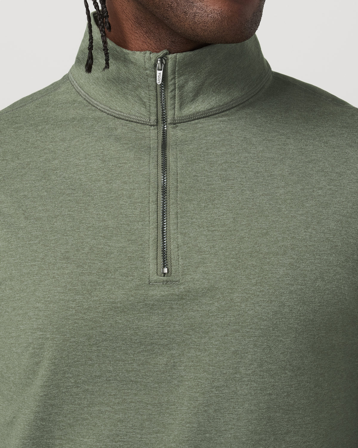 Coronado Half Zip Men's Light Oregano Heather Pullover - Image 5