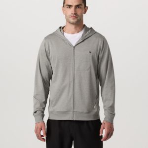 Ponto Full Zip Hoodie Men's Driftwood Heather Hoodie