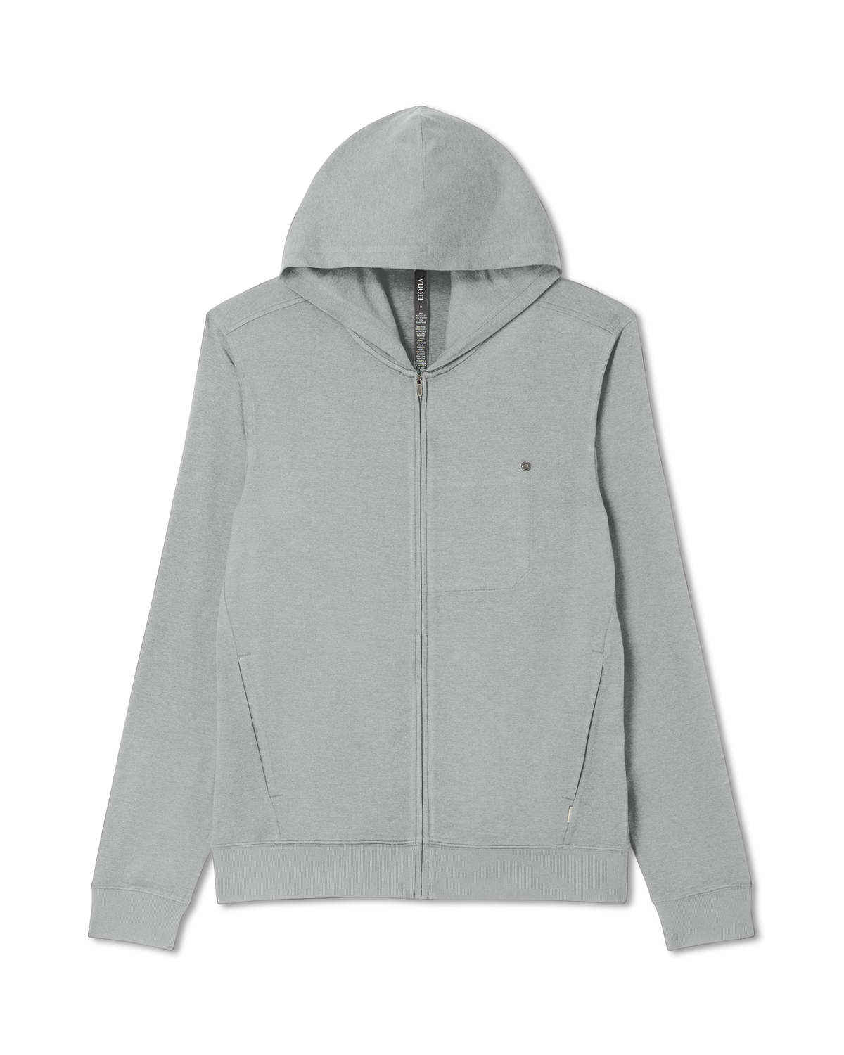 Ponto Full Zip Hoodie Men's Driftwood Heather Hoodie - Image 6